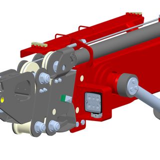 Zusätzlicher Scheinwerfer am Knickarm Zusätzlicher Scheinwerfer am Knickarm