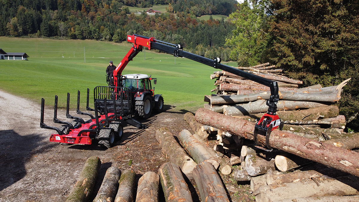 11m Forstkran mit 3-fach Teleskopsystem