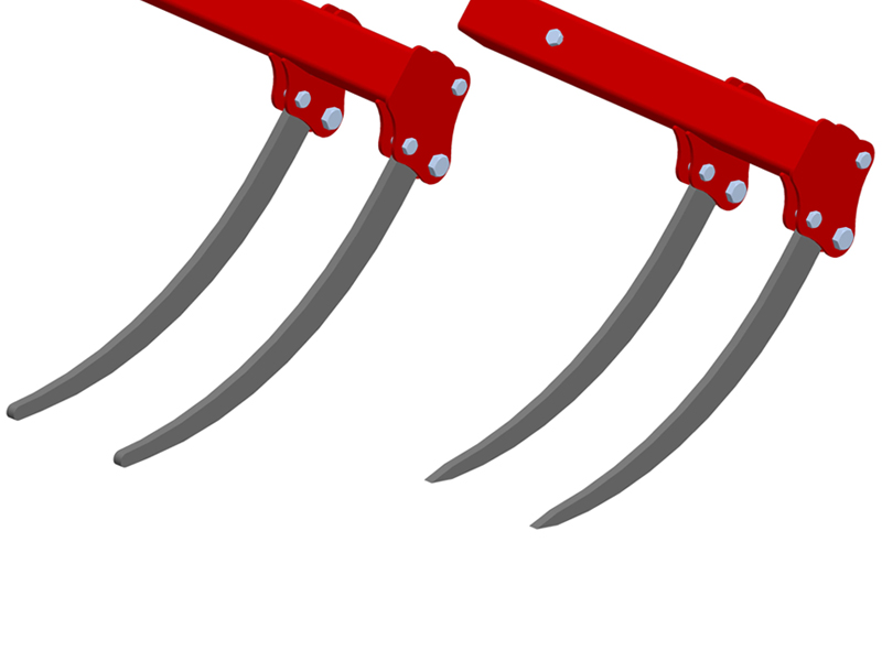 Wooden floor prongs and silage prongs